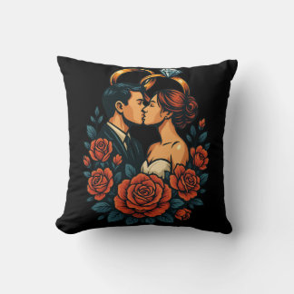 Romantic Wedding Couple Long Sleeve Shirt  Cushion