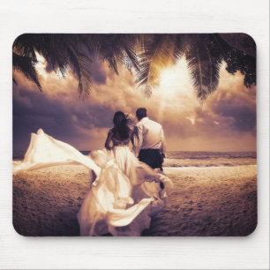 Romantic Wedding Couple Mouse Mat