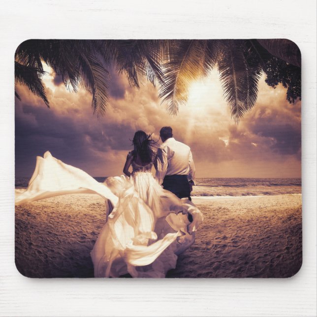 Romantic Wedding Couple Mouse Mat (Front)
