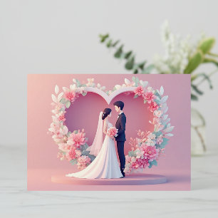 Romantic Wedding Couple Silhouette
