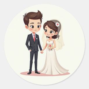 Romantic Wedding Couple Sticker