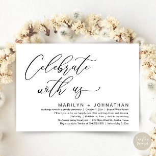 Romantic Wedding Dinner Party, Celebrate with us Invitation