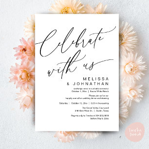 Romantic Wedding Dinner Party, Celebrate with us Invitation