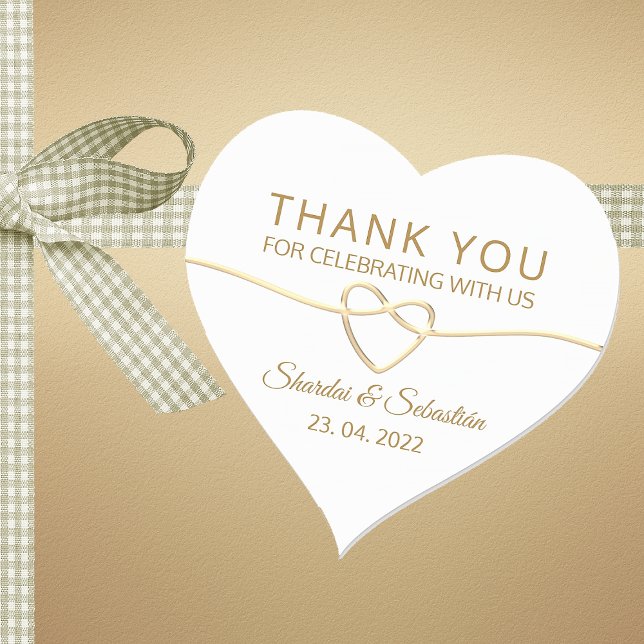 Romantic Wedding Favour Heart Sticker (Creator Uploaded)