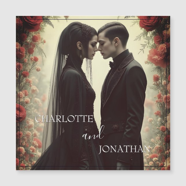 Romantic Wedding in Black Elegance (Front)