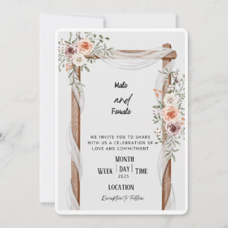 Romantic Wedding Invitation 