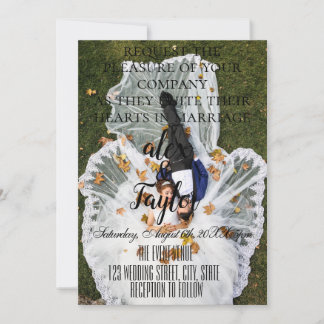  Romantic Wedding Invitation with  photo Couple