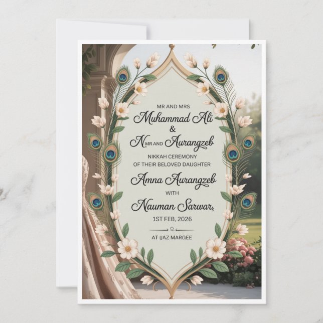 Romantic Wedding Invitations 💍 – Elegant & Printa (Front)