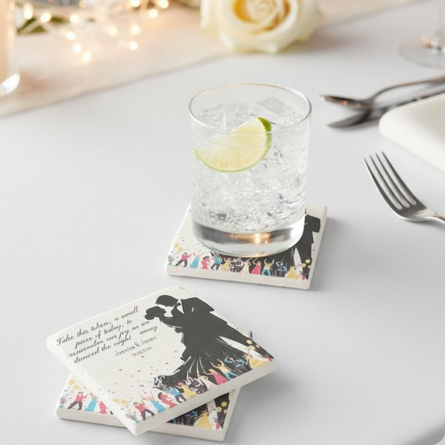 Romantic Wedding Keepsake Stone Coaster (Creator Uploaded)