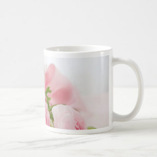 Romantic Wedding Love Soft Pink Flower Bouquet Coffee Mug