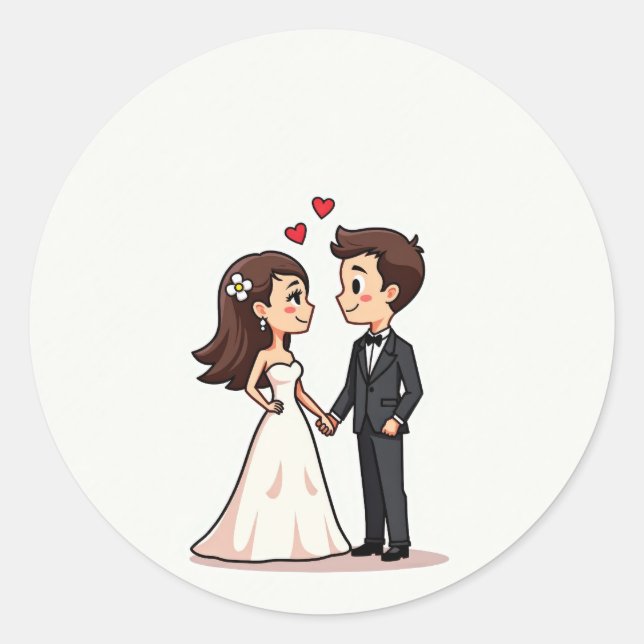 Romantic Wedding Moment Sticker (Front)