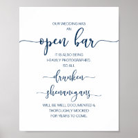 Romantic Wedding Open Bar, drunken shenanigans
