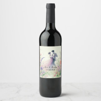 Romantic Wedding pastell Nr.1 Wine Label