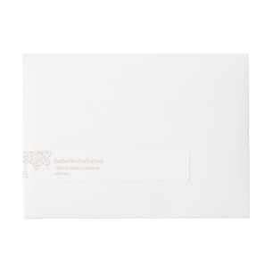 Romantic Wedding Peonies Delicate Ivory Wraparound Address Label