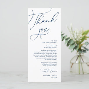 Romantic Wedding Place Setting Thank You Card