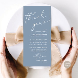 Romantic Wedding Place Setting Thank You Card