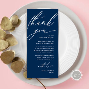 Romantic Wedding Place Setting Thank You Card