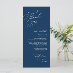 Romantic Wedding Place Setting Thank You Card