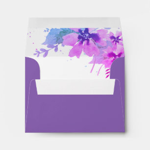 Romantic Wedding Pre-Printed Address RSVP Envelope