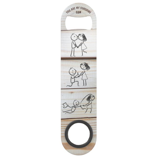 Romantic Wedding Proposal - Bottle Opener (Front)