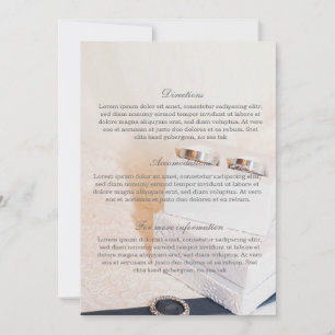 Romantic Wedding Ring - Wedding band- Directions Invitation