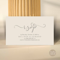 Romantic Wedding RSVP Dinner Invitation Card