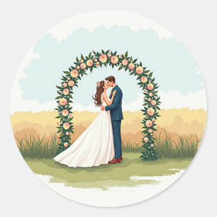 Romantic Wedding Sticker