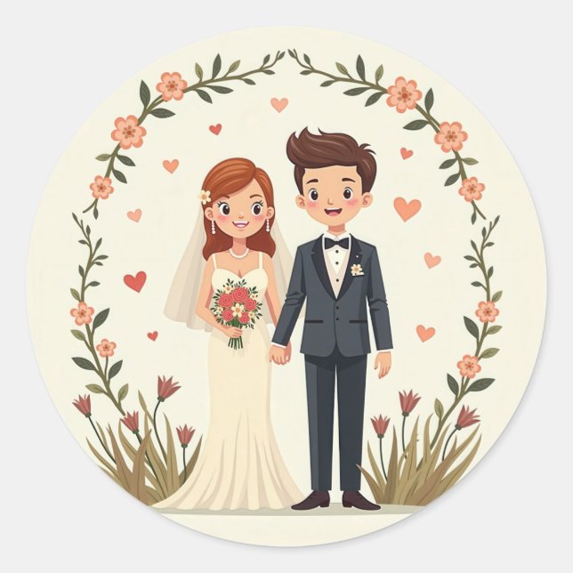 Romantic Wedding Stickers (Front)