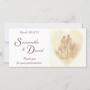 Romantic Wedding Thank You Card