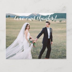 Romantic Wedding Thank You Postcard
