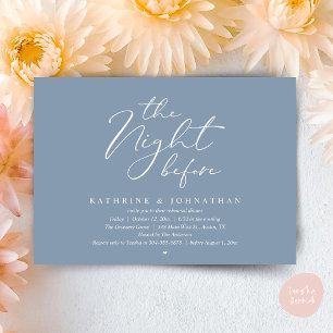 Romantic Wedding The Night Before Rehearsal Dinner Invitation