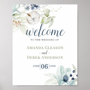 Romantic Wedding Theme Welcome Sign