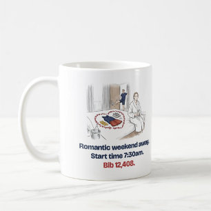 Romantic Weekend Away Race Bib Funny Runner Coffee Mug