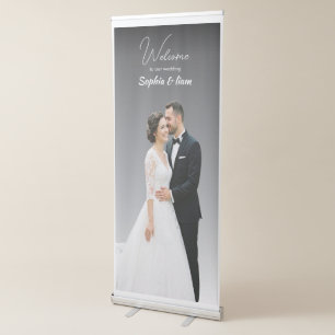 Romantic welcome photo Vertical Retractable Banner