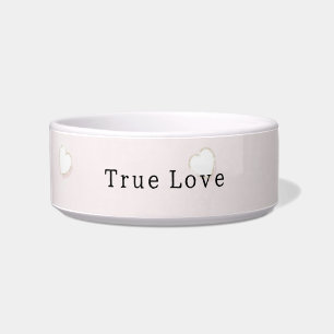 Romantic White Hearts Pink Valentine's Day Bowl