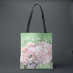 Romantic white pink hydrangeas, pink white flowers tote bag<br><div class="desc">Romantic elegant white hydrangea bag - this bag is beautiful as well as functional- great for that flower enthusiast! Just the right size to fit any of your needs. 
Easy to customise /  personalise your bag for anyone or any event! 
Make a great gift idea !</div>