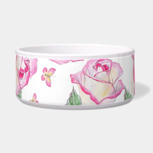 Romantic white pink yellow summer rose floral