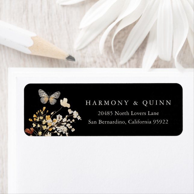 Romantic Wildflower Return Address Labels (Insitu)