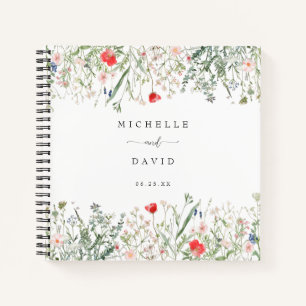 Romantic Wildflower Wedding Guest Book