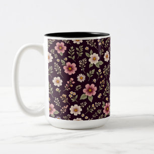 Romantic Wildflowers Plum Mug