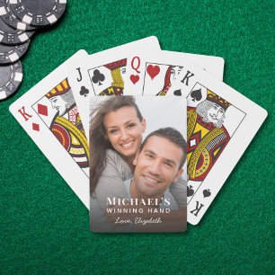 Romantic Winning Hand Photo Playing Cards