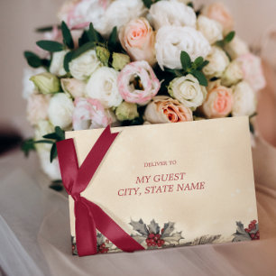 Romantic Winter Wedding Envelope