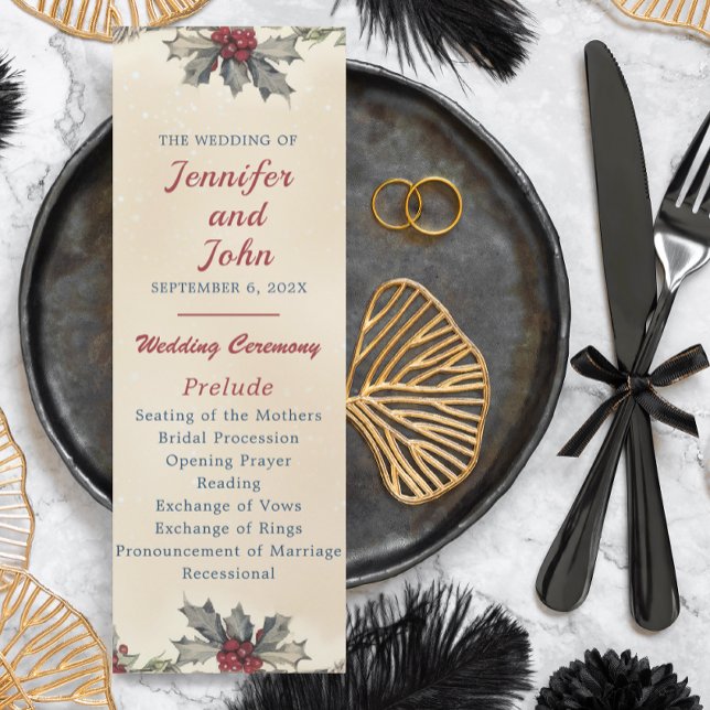 Romantic Winter Wedding  Programme (Creator Uploaded)