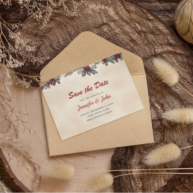 Romantic Winter Wedding Save The Date (Creator Uploaded)