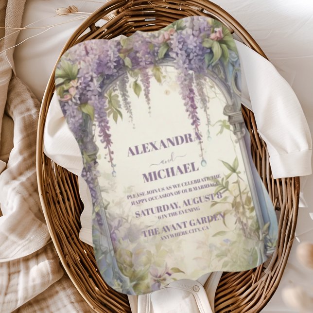 Romantic Wisteria Arch Wedding Invitation (Creator Uploaded)