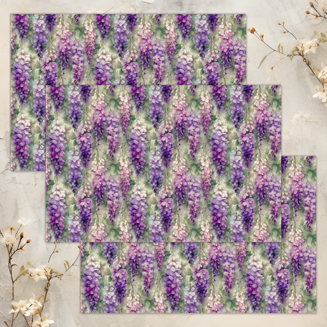 ROMANTIC WISTERIA DECOUPAGE TISSUE PAPER (ROMANTIC WISTERIA DECOUPAGE TISSUE PAPER)