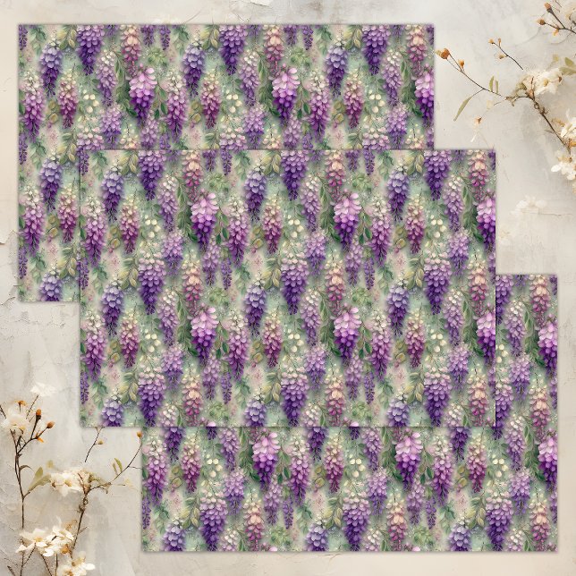 ROMANTIC WISTERIA DECOUPAGE TISSUE PAPER (ROMANTIC WISTERIA DECOUPAGE TISSUE PAPER)