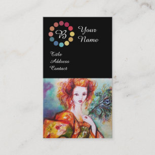ROMANTIC WOMAN BEAUTY MAKE UP ARTIST COLOR PALETTE BUSINESS CARD