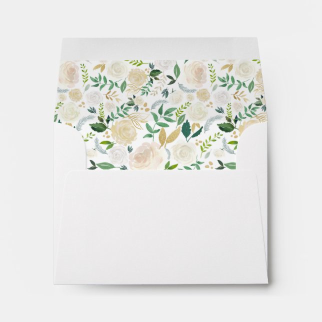 Romantic Woodland Wedding Envelope (Back (Bottom))