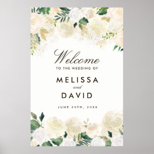 Romantic Woodland Wedding Welcome Sign (24x36)
